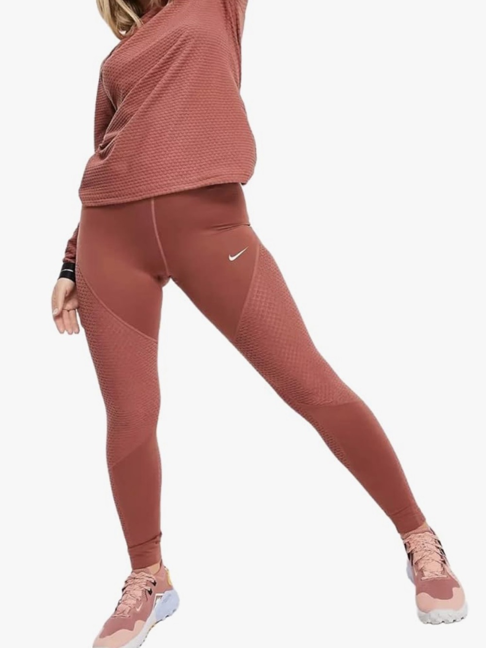 Nike Pro Icon Clash Women's Leggings in Claystone Red SZ XS
